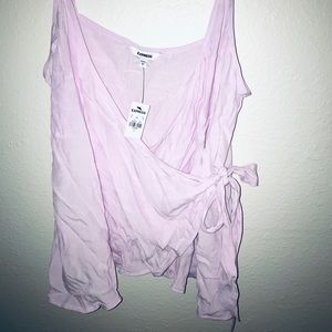 Express Lilac Adjustable Top L NWT